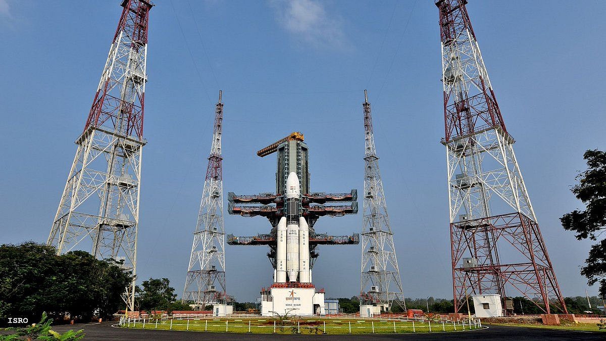 Photo of GSLV-Mk III carrying GSAT-29 communication satellite.