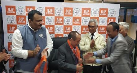 Congress leader Hiphei who had resigned as Speaker of Mizoram Legislative Assembly, joins BJP