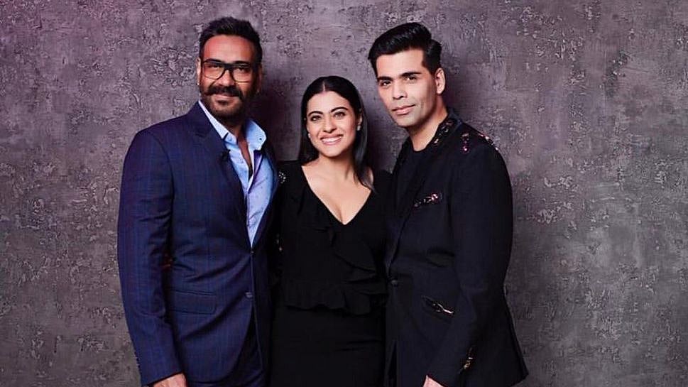 Ajay Devgn and Kajol shoot for <i>Koffee with Karan</i> with KJo.