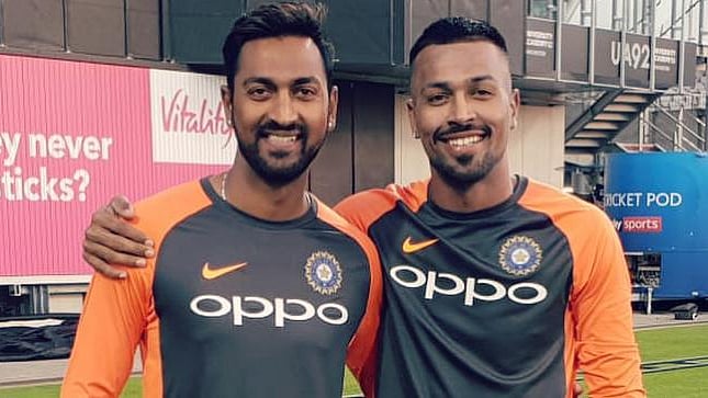 File picture of Krunal Pandya (left) and Hardik Pandya.