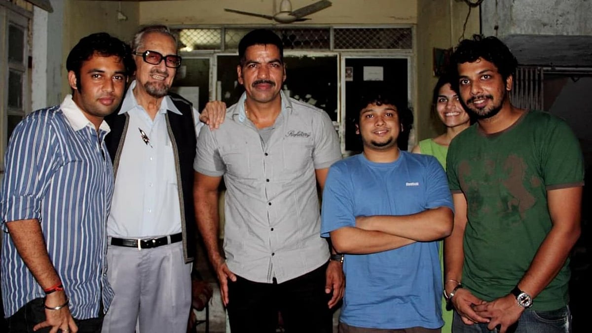 Ruben Mascarenhas (extreme right, the author) with ad-filmmaker & theatre personality Alyque Padamsee (second from left).