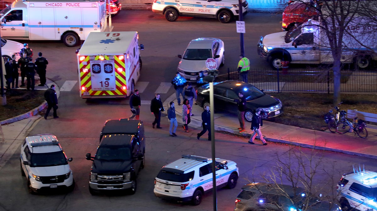 Law enforcement officials at the sight of the incident. 4 people have been reported dead. The shooter has also died but it is unclear that it was the law enforcement or he shot himself.