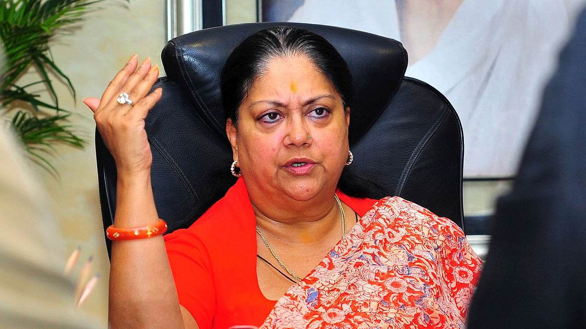 Former Rajasthan chief minister Vasundhara Raje.