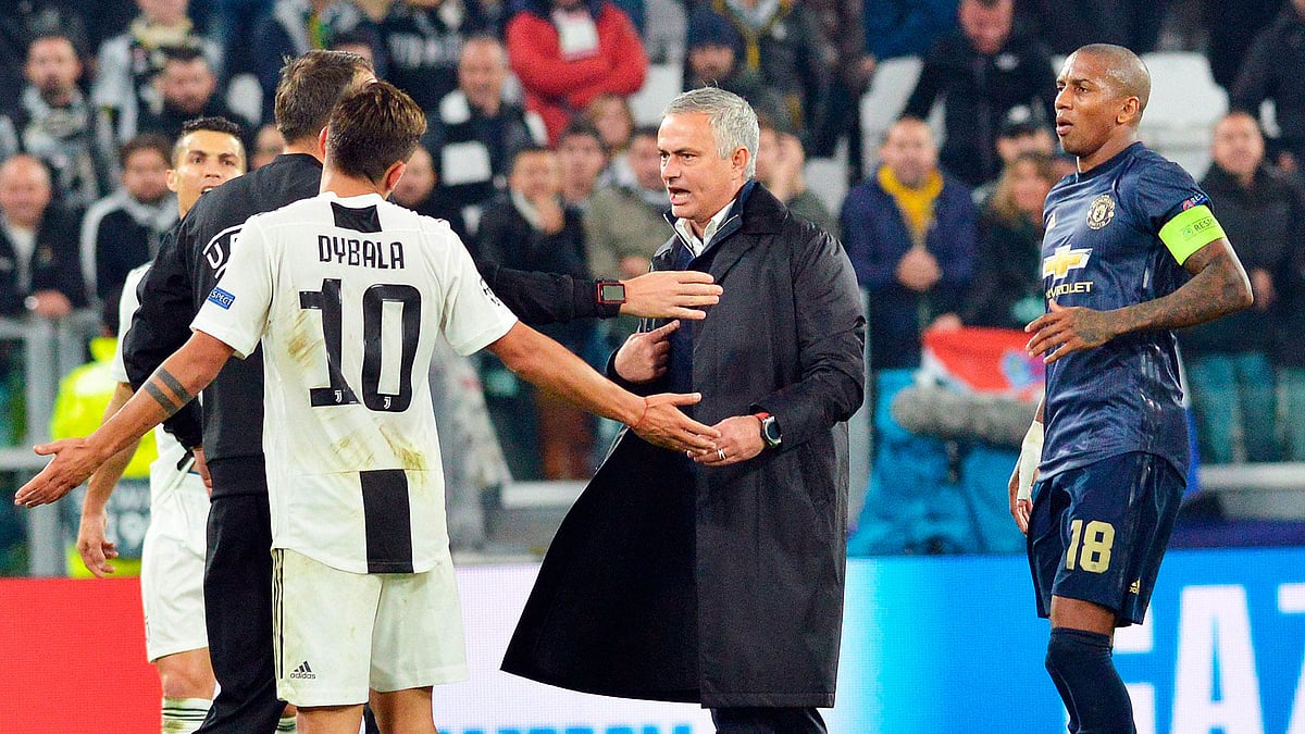 Mourinho had to be escorted off the pitch on Wednesday after celebrating Manchester United’s 2-1 comeback win over