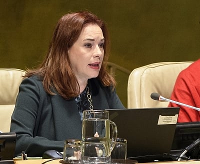 United Nations General Assembly President Maria Fernanda Espinosa Garces chairs the Assembly session on Security Council reforms on Tuesday, Nov. 20, 2018. (Photo: UN/IANS)