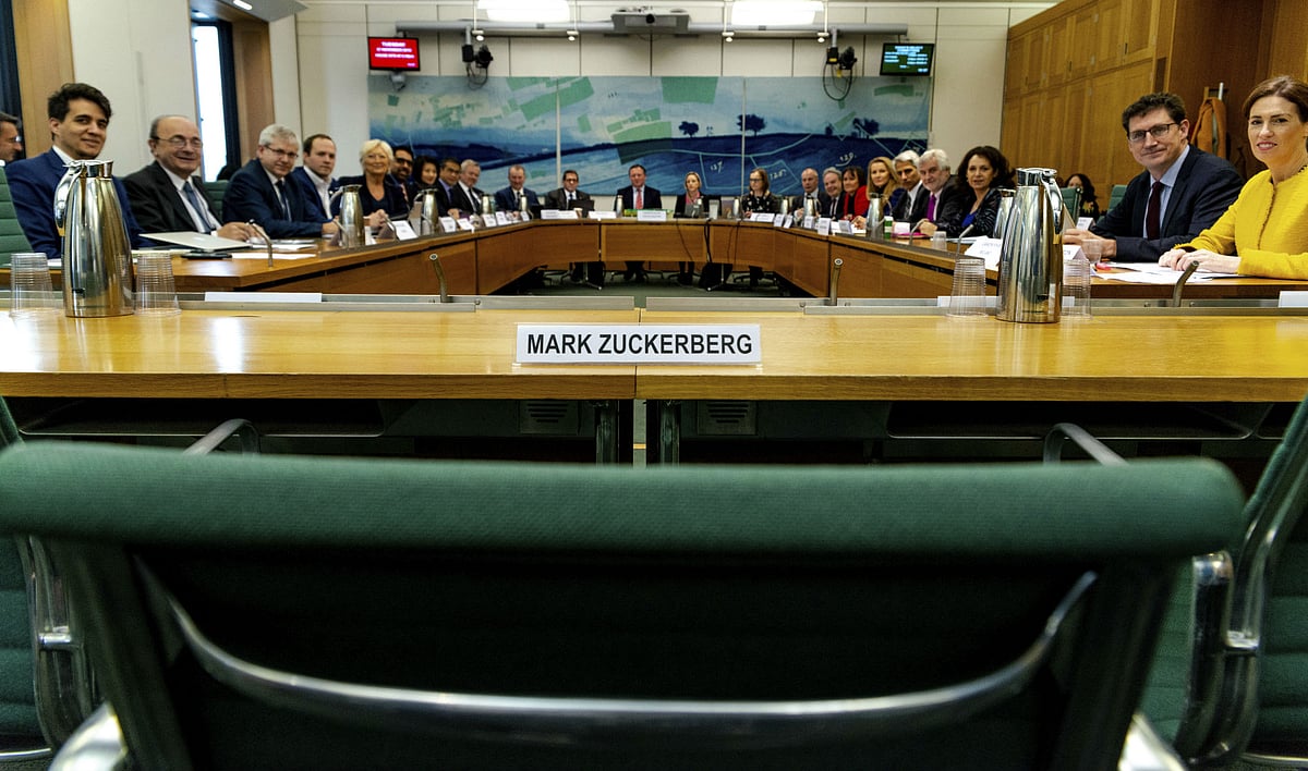 Facebook CEO Mark Zuckerberg decided the hearing didn’t require his presence. 