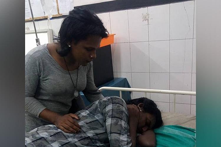 Sajana looks after Rana at a hospital in Ernakulam. 