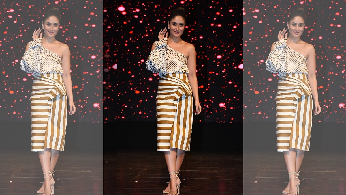 Kareena Kapoor does some slam poetry reading at a recent event.