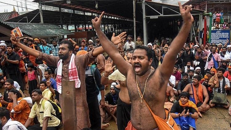 On 17 and 18 October, when the temple reopened for the first time since the judgement lifting the ban was passed, protests led by right-wing groups broke out in Sabarimala. 