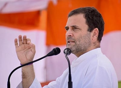 Koriya: Congress President Rahul Gandhi addresses a public gathering in Koriya, Chhattisgarh on Nov 17, 2018. (Photo: IANS)