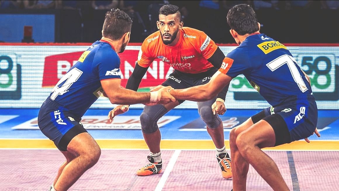 U Mumba’s Siddharth Sirish Desai in action.