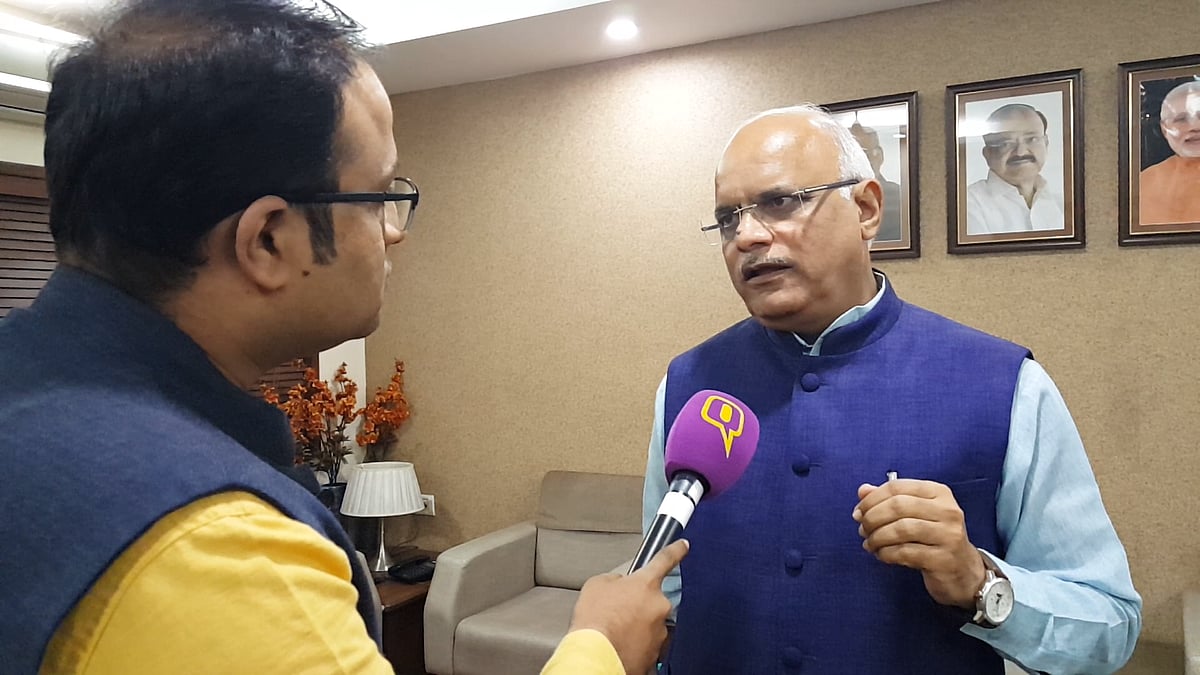 Vinay Sahasrabuddhe (right), the BJP in-charge for Madhya Pradesh.