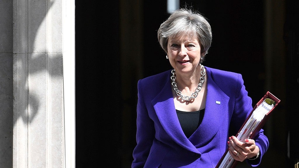 File image of Britain’s Prime Minister Theresa May. &nbsp;