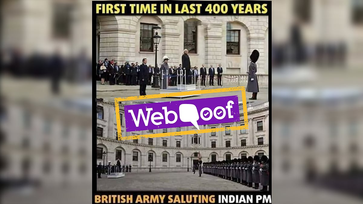 A viral image falsely claims that British army saluted Indian PM for the first time in 400 years.