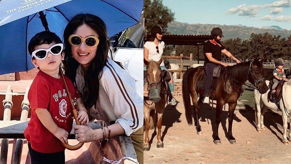 Taimur Ali Khan with parents Saif Ali Khan and Kareena Kapoor.