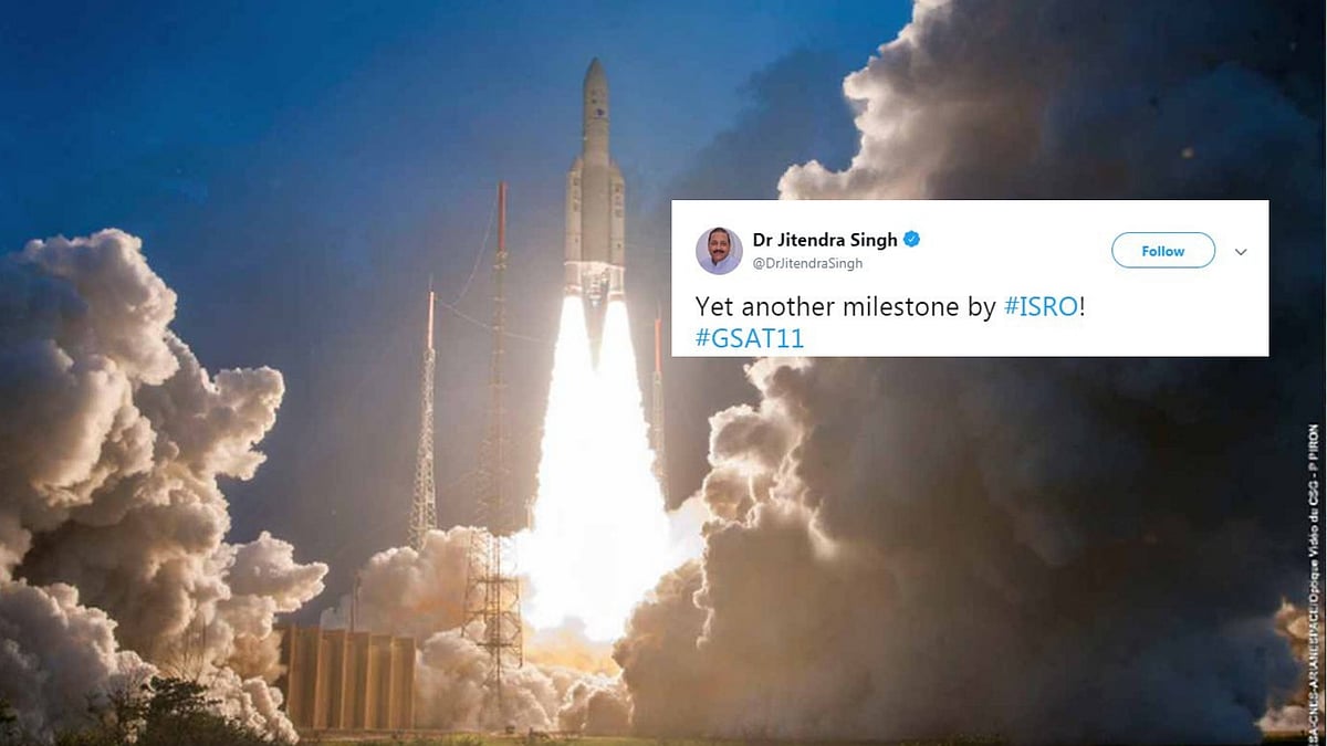 Here’s how Twitter congratulated ISRO on launching India’s heaviest satellite on 5 December!