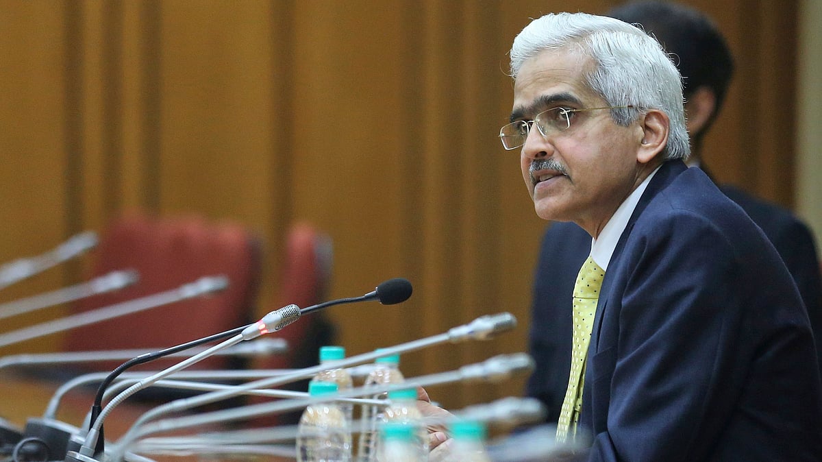 Reserve Bank of India’s Governor Shaktikanta Das sits for a press conference at the RBI headquarters in Mumbai. File photo.