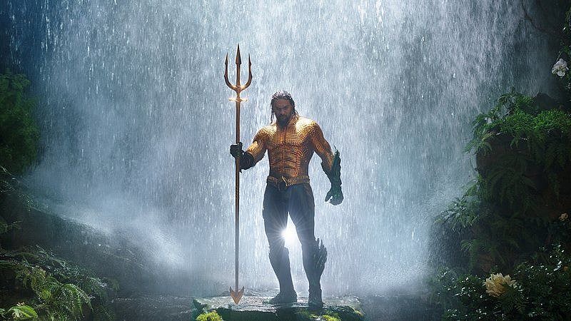 Jason Momoa in and as <i>Aquaman.</i>