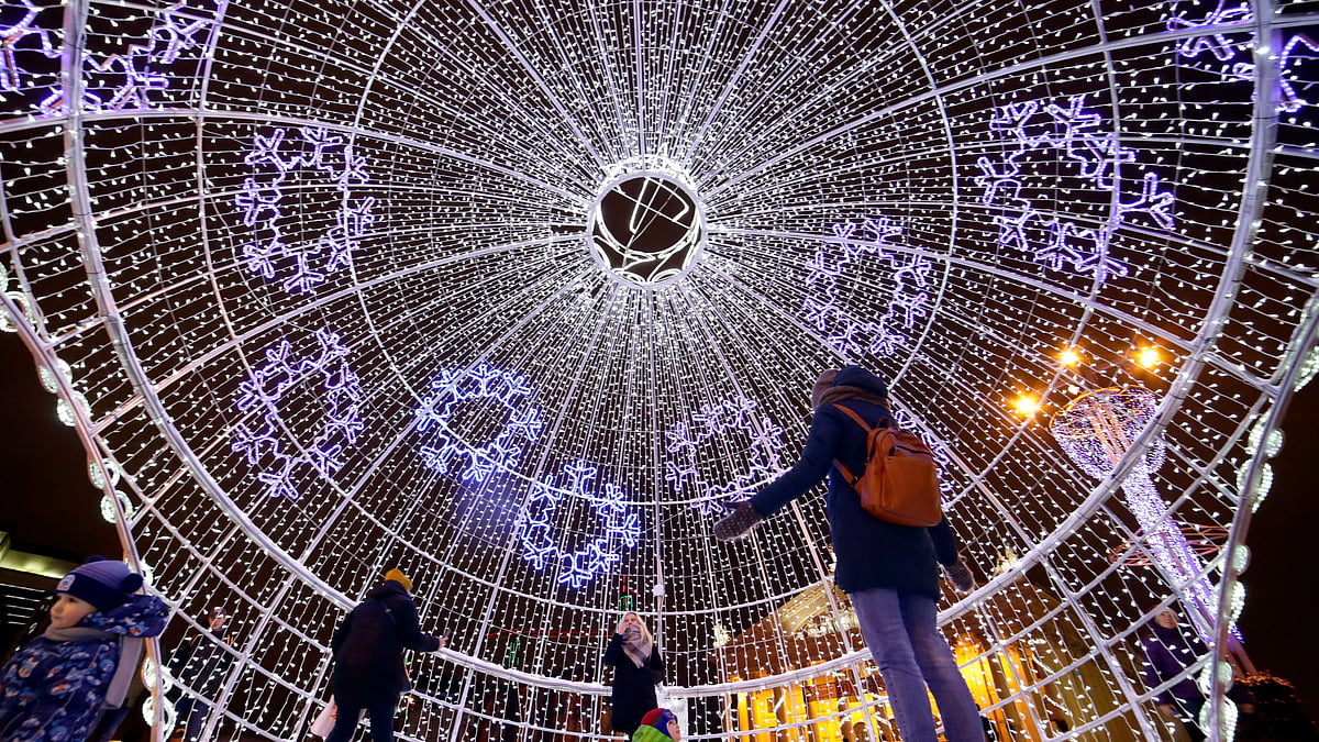 Christmas celebrations in Minsk, Belarus.