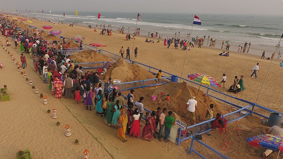 Visuals from the Sand Art Festival this year.