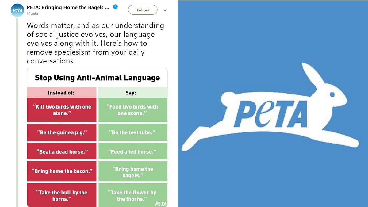 The tweet had a list of ‘anti-animal’ phrases and possible correctives. 