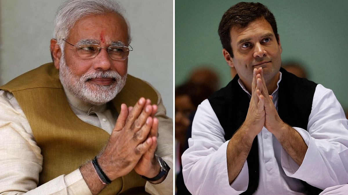 Prime Minister Narendra Modi (L) and Congress Vice President Rahul Gandhi (R).