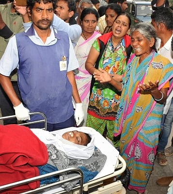 Mysuru: The grief-struck relatives of those who succumbed to death during treatment at a hospital after Friday