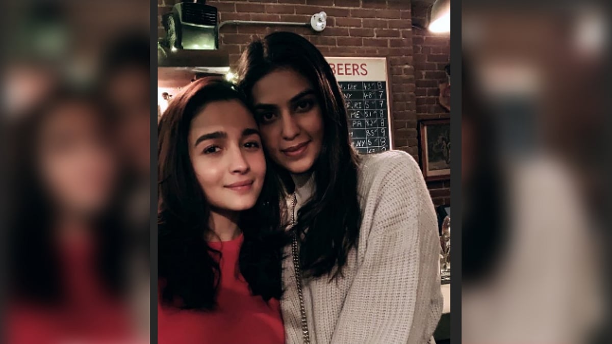 Alia Bhatt with a friend in New York.