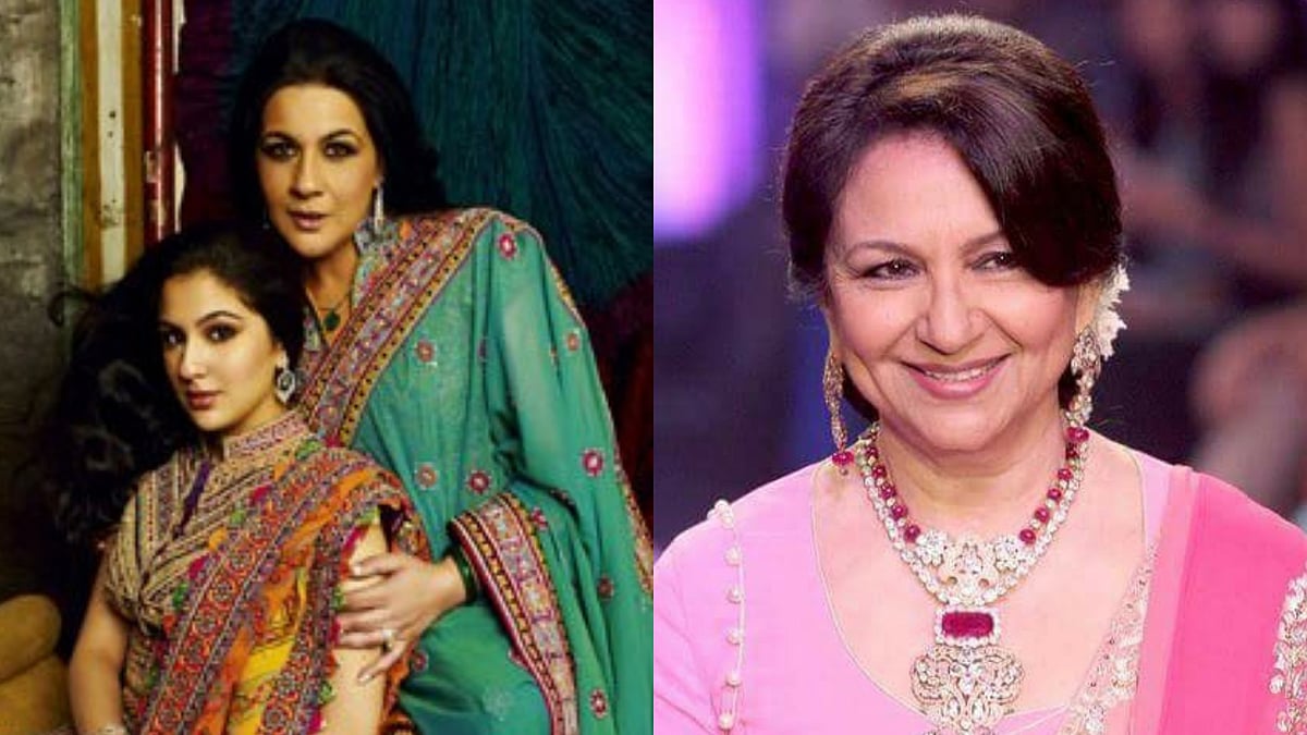 Sara Ali Khan with Amrita Singh; Sharmila Tagore.&nbsp;