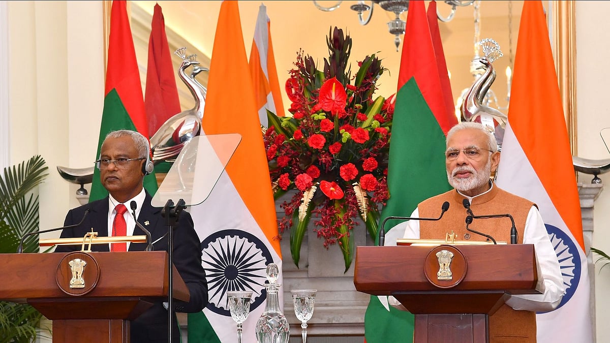 Prime Minister Narendra Modi with Maldivian President Ibrahim Mohamed Solih in New Delhi. Image used for representational purpose only. 
