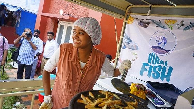 Hanan, a name and face that is familiar to all Keralites, is back to selling fish, this time in a customised Tata Ace van.