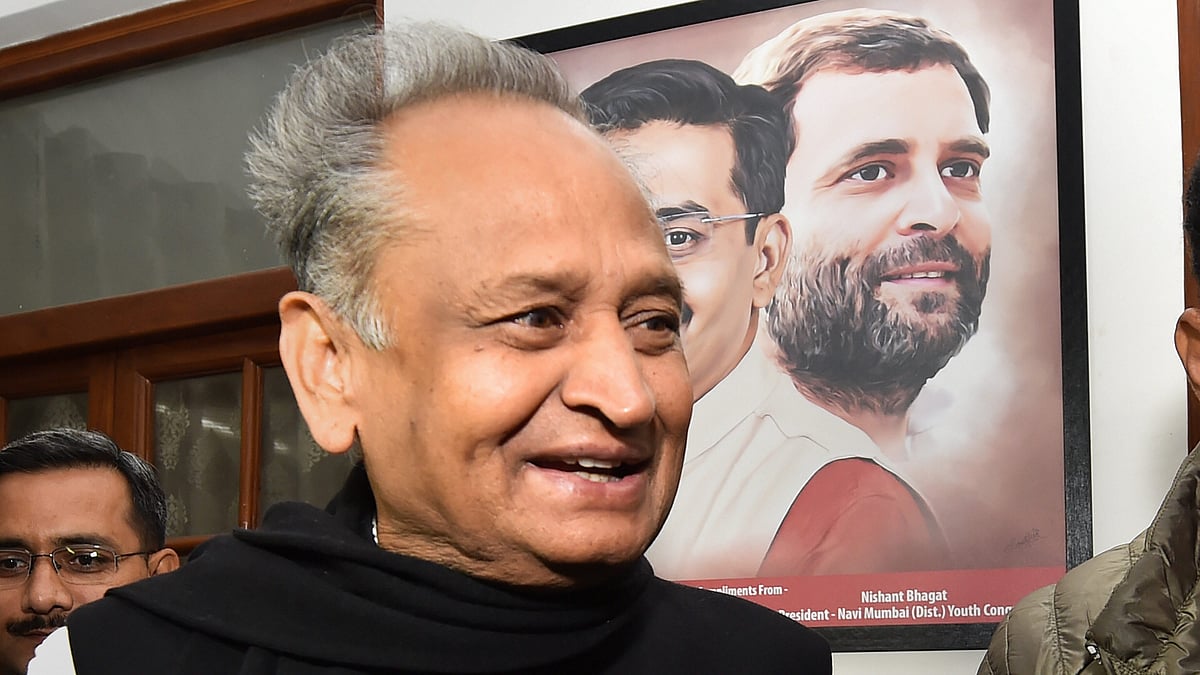 Rajasthan CM Ashok Gehlot at a party MP’s residence in New Delhi.