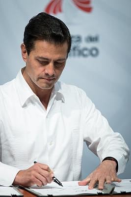 Former Mexican President Enrique Pena Nieto. (File Photo: Xinhua/Francisco Canedo/IANS)