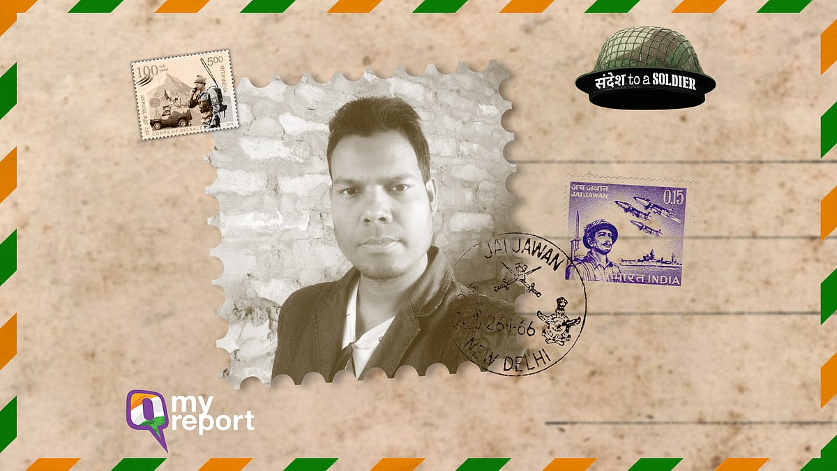 Ghulam Mustafa from Kolkata sends his ‘sandesh to a soldier’.&nbsp;