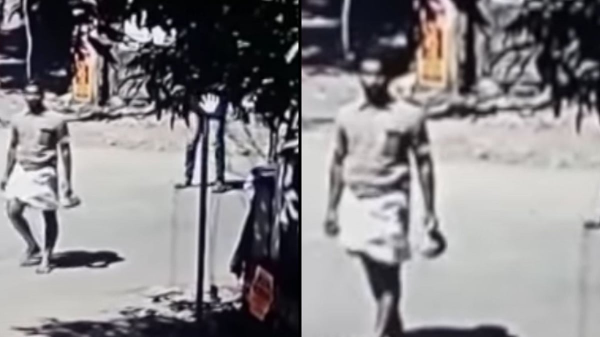 Praveen, an RSS pracharak, was seen hurling bombs at the police station towards a group of policemen on CCTV footage.