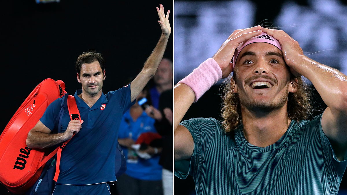 Two-time defending champion Roger Federer crashed out of the Australian Open with a shock round of 16 defeat to Greek teenager Stefanos Tsitsipas.