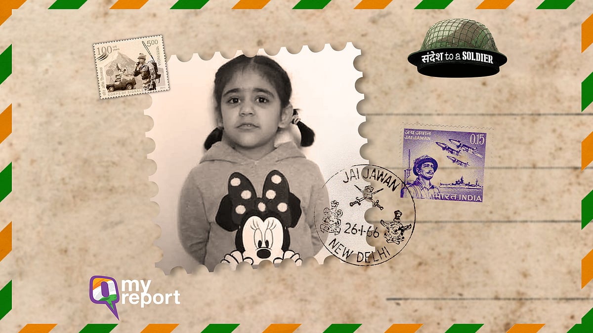 Six-year-old Shanaya Bajaj recites her ‘Sandesh to a Soldier’.