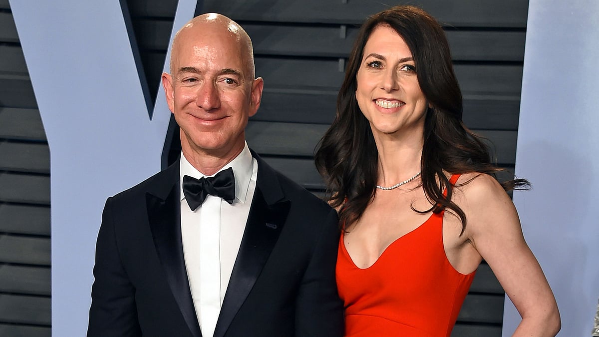 Jeff Bezos with ex-wife MacKenzie Bezos.