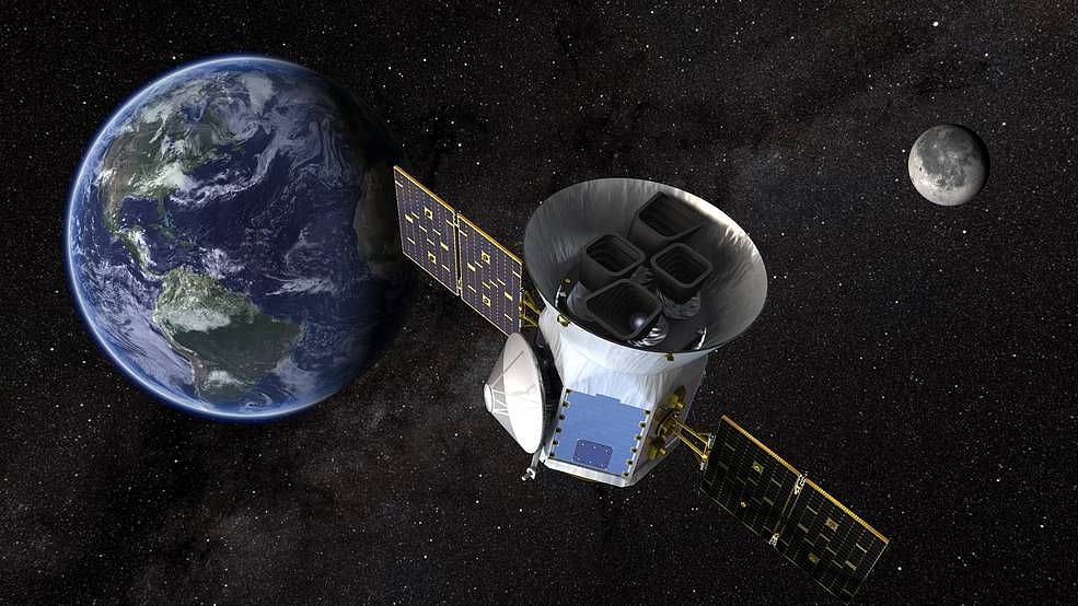 A render of the TESS probe by NASA. The probe was launched on 18 April 2018.