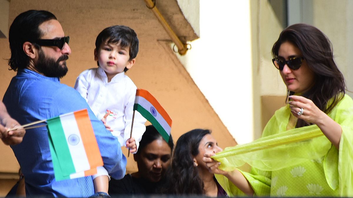 Saif Ali Khan, Taimur Ali Khan and Kareena Kapoor.