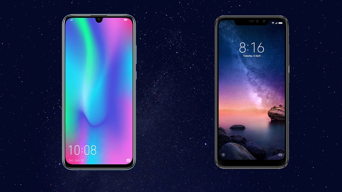 Honor 10 Lite (left) and the Xiaomi Redmi Note 6 Pro (right)