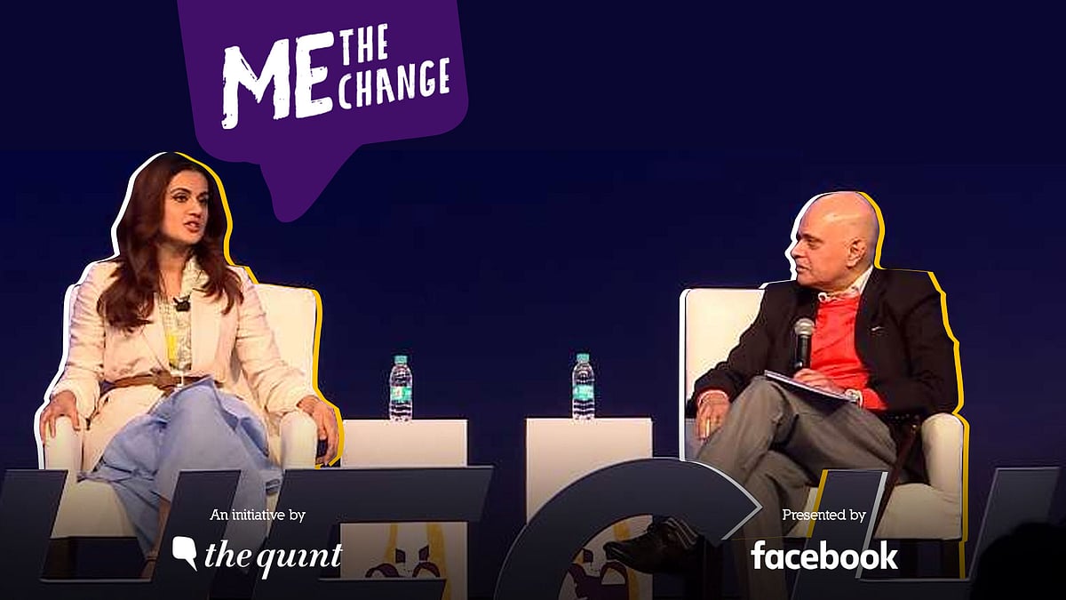 At the “Me, the Change” event, Raghav Bahl, founder and editor-in-chief of The Quint, talked to acclaimed actor Taapsee Pannu about what it takes for a woman to be successful in India. 