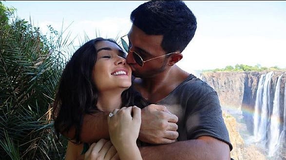 Amy Jackson with George Panayiotou.