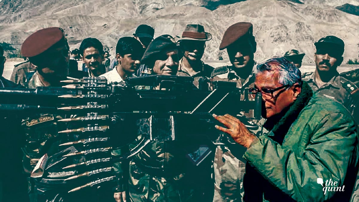 Archival photo of George Fernandes during his stint as Defence Minister.