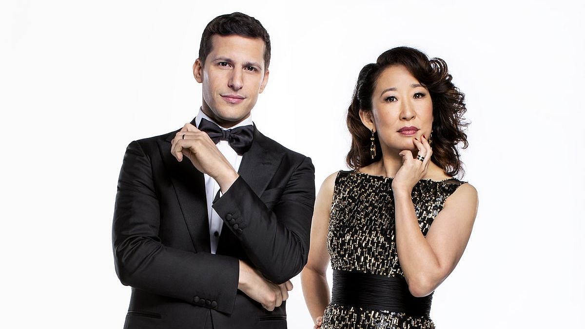 Golden Globes 2019 hosts Andy Samberg and Sandra Oh