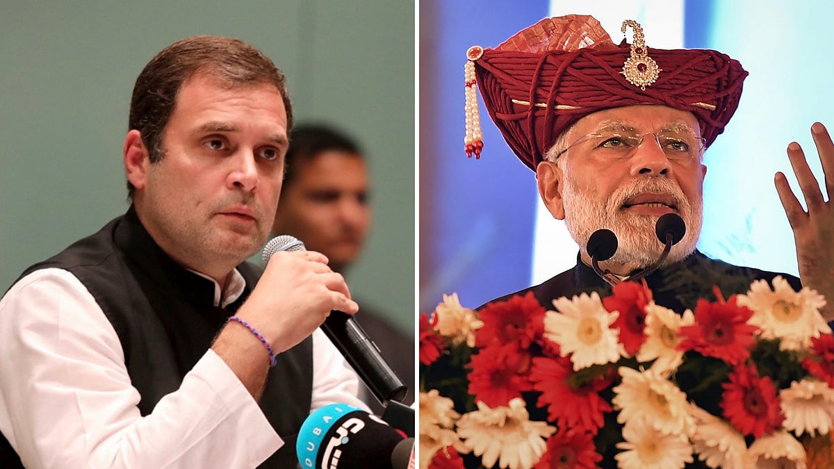 Rahul Gandhi and Narendra Modi. 