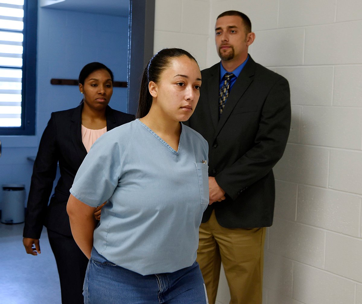 23 May 2018, file photo shows Cyntoia Brown, entering her clemency hearing at Tennessee Prison for Women in Nashville. 