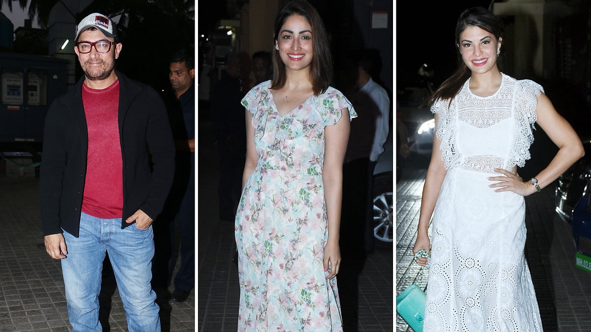 Aamir Khan, Yami Gautam and Jacqueline Fernandez at the special screening of <i>Rubaru Roshni</i>.