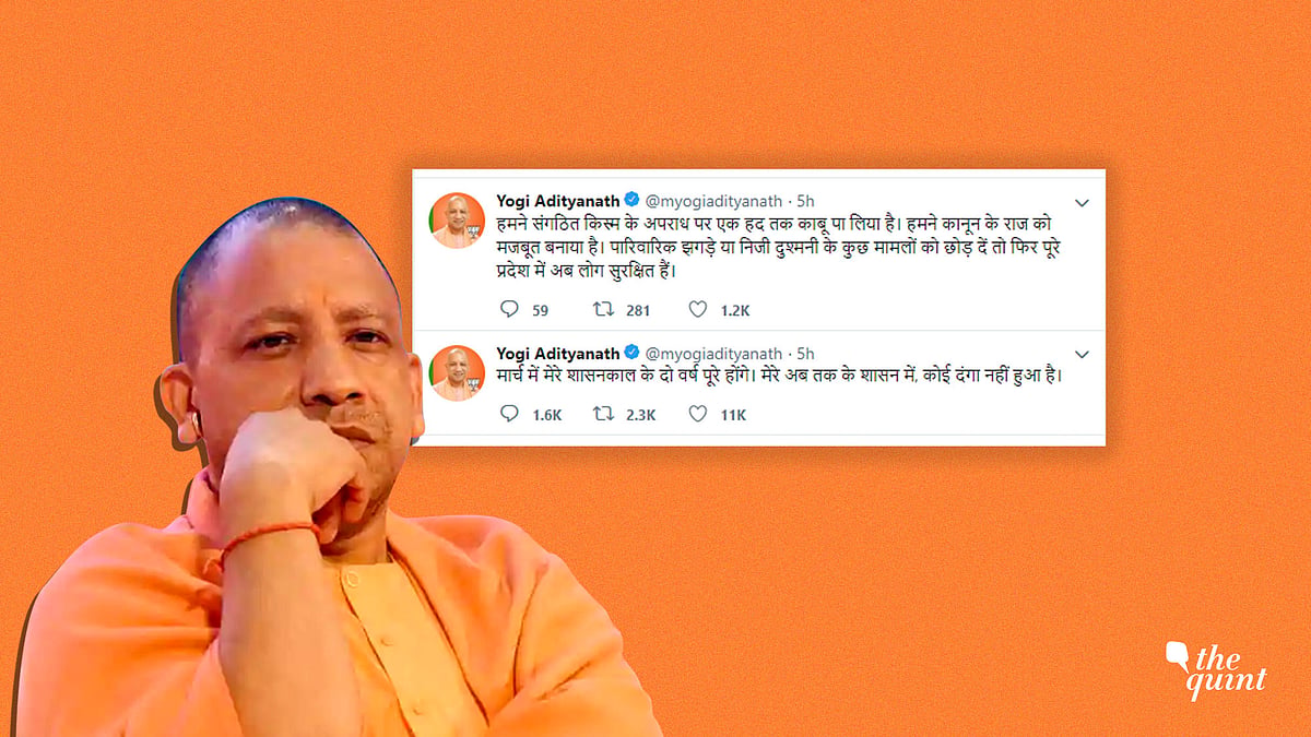 Uttar Pradesh Chief Minister Yogi Adityanath has claimed that no riots have taken place under his rule