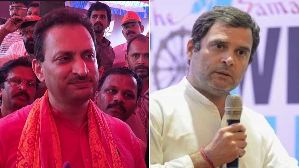 Union Minister Ananth Kumar Hegde and Congress President Rahul Gandhi.